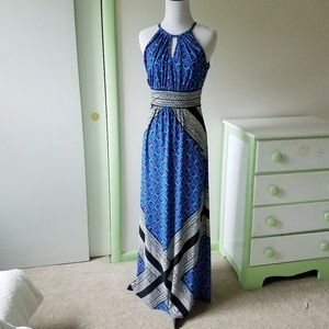 aztec print maxi dress